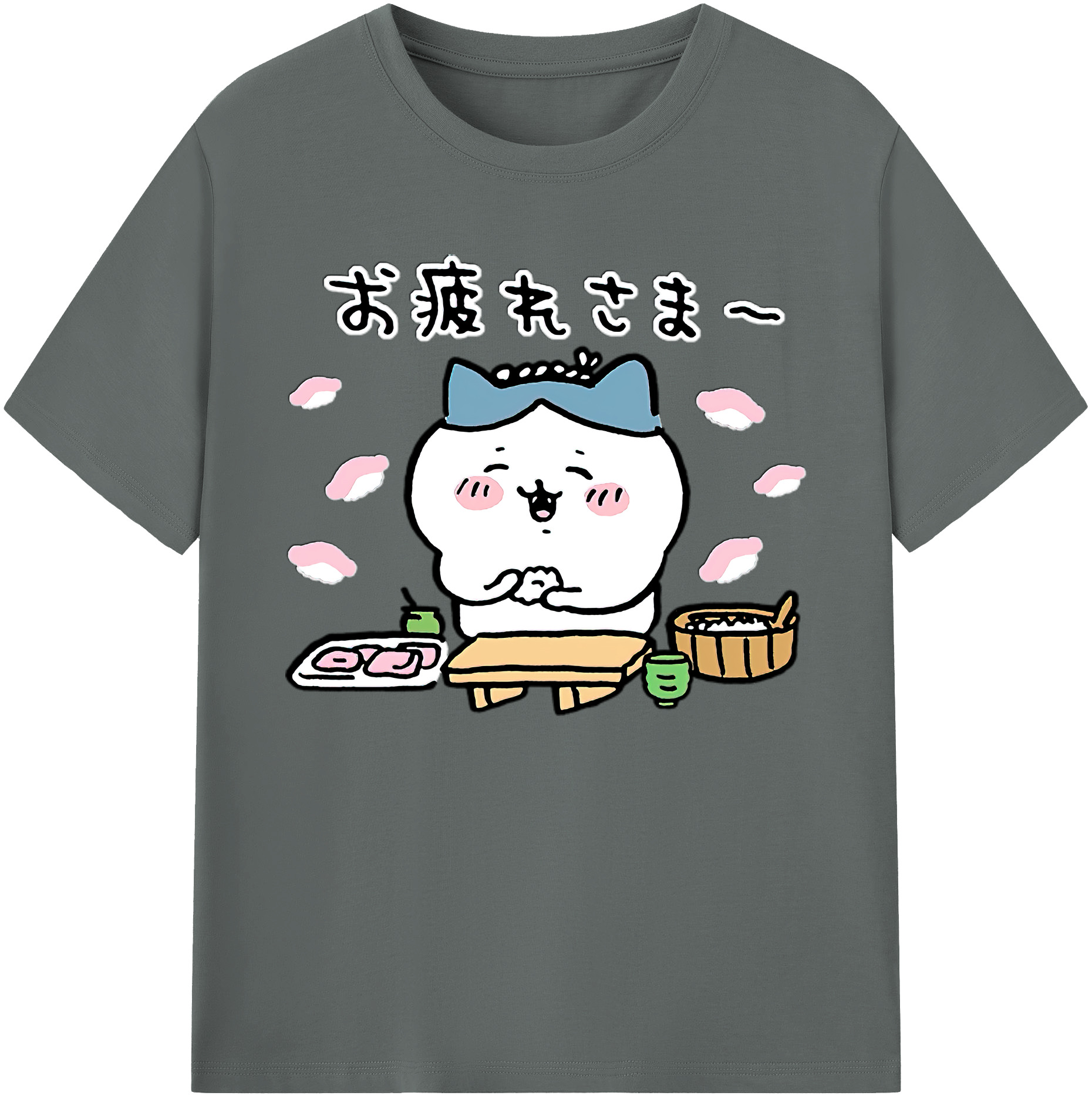 （画像用） ちいかわ ハチワレ Chii-kawa hachiware 綿100％ メンズ半袖Tシャツ｜肌触りやわらか＆通気性
